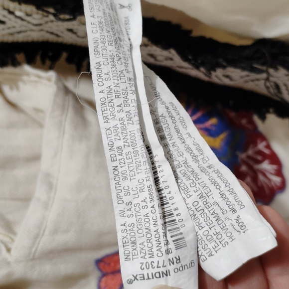 Zara TRF Embroidered Jacket W Pockets Sz.S-M Hardly Worn - Picture 6 of 10